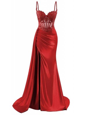Vestito Donna Maxi Diciottesimo Festa Occasione Speciale Party Dress Rosso 110551B